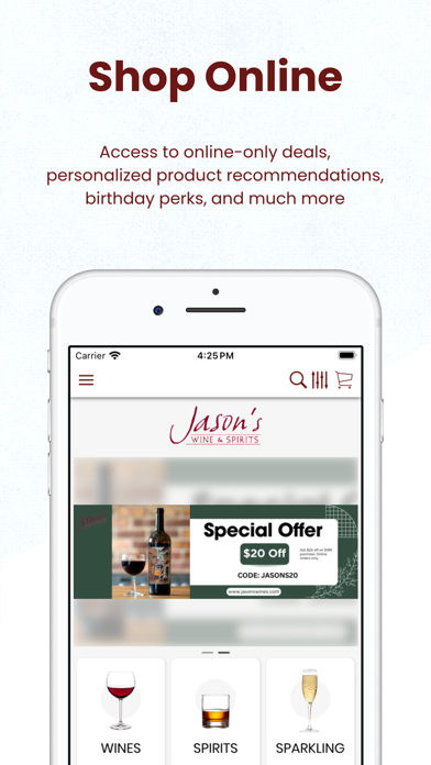 Jason's Wine & Spirits Screenshot