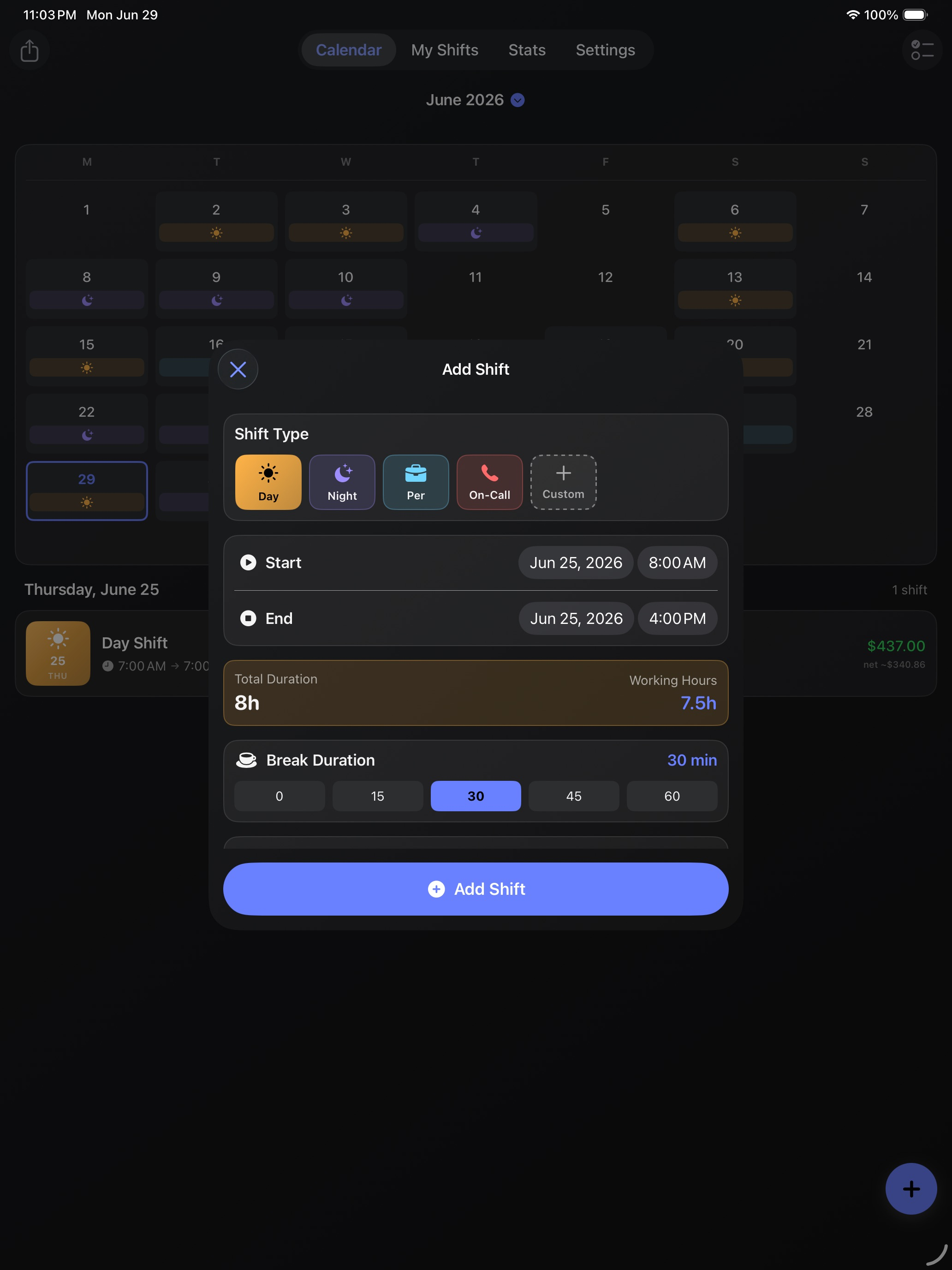 Nurse Shift Planner: Nursly screenshot 12