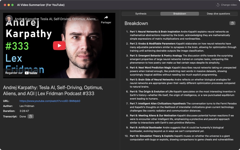 #4. AI Summarizer (for YouTube) (macOS) Ved: InsightKeeper