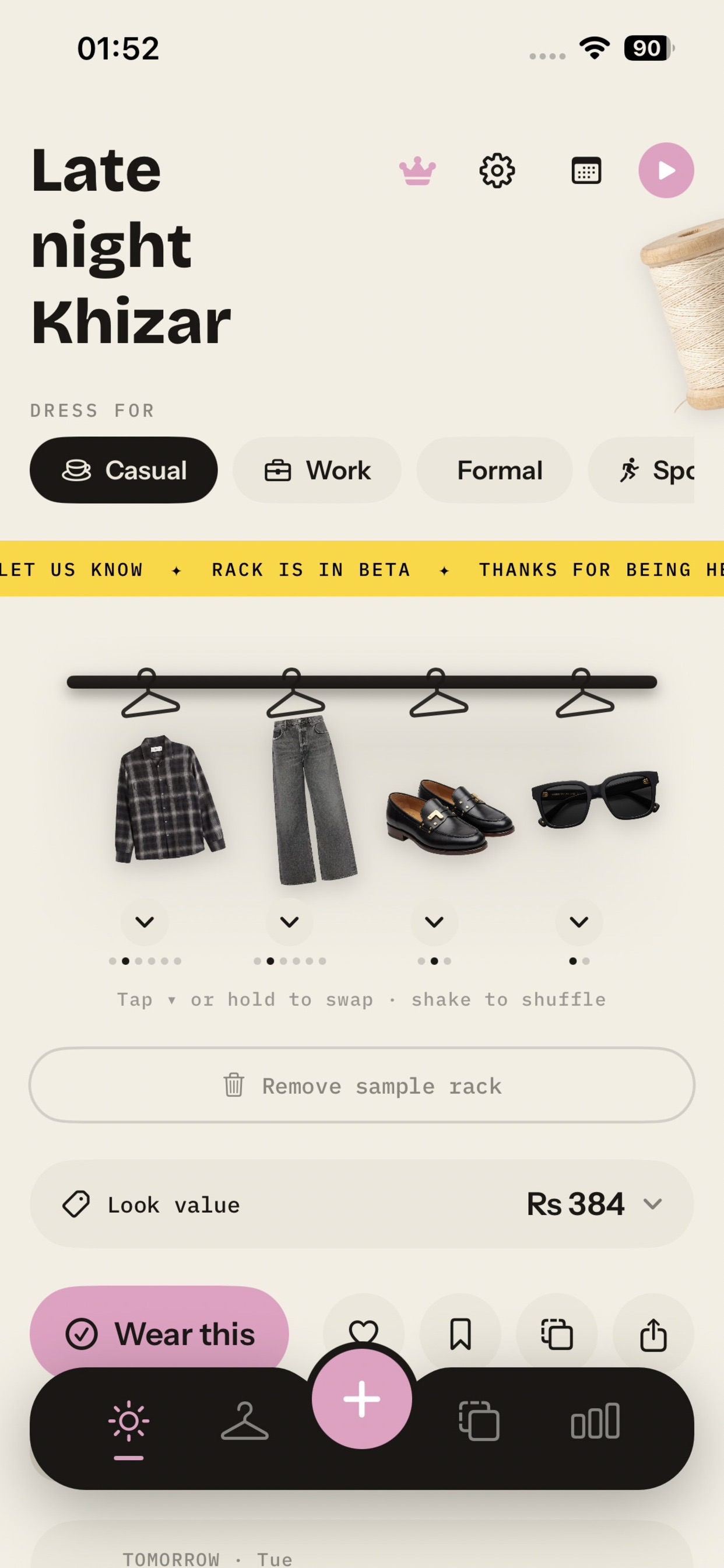 Screenshot 1 of Rack - Your Digital Wardrobe