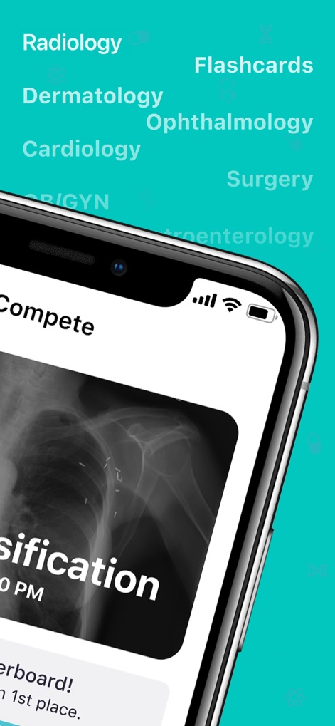 DiagnosUs - Users can delve into a wide array of medical disciplines like Radiology and Dermatology, along with dedicated Flashcards, to expand their knowledge.