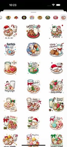 Santa's Milk Cookies Stickers screenshot