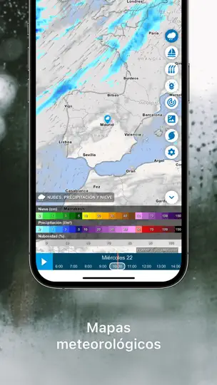 Captura de pantalla de El Tiempo 14 Días Meteored Pro en iPhone 4