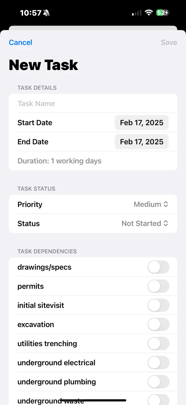 #3. Construction Workflow (iOS) Ved: Fengbang Yang