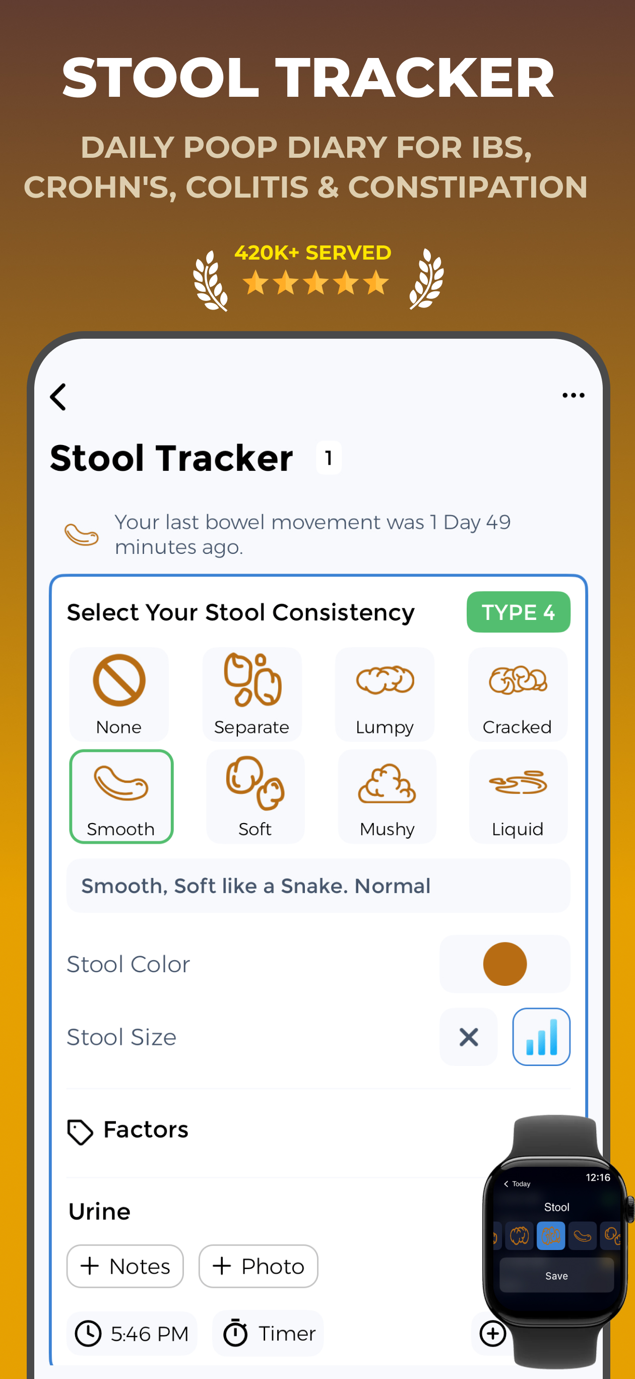 Poop Tracker- Stool,IBS,Crohns