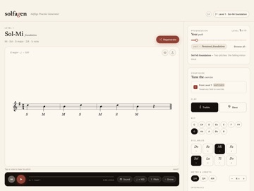 Solfagen iPad screenshot