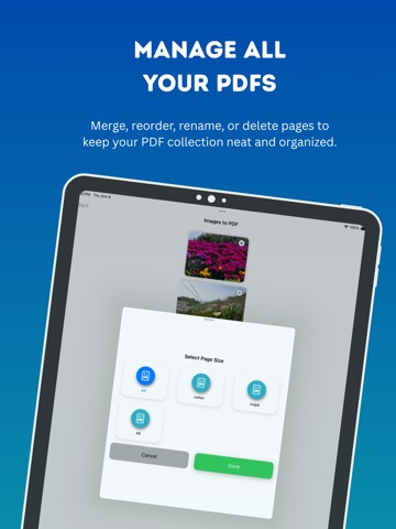 Convert to PDF: Photo to PDF iPad screenshot