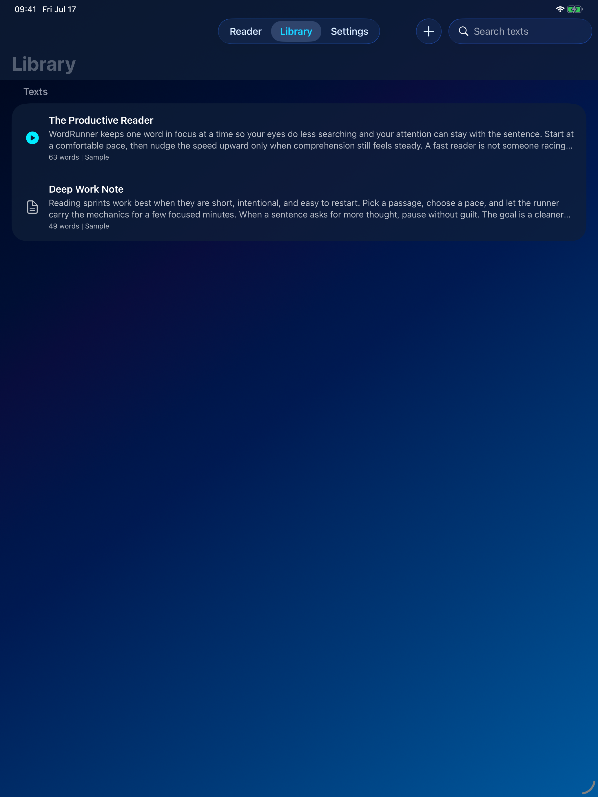 Wordrunner-Reader screenshot 6