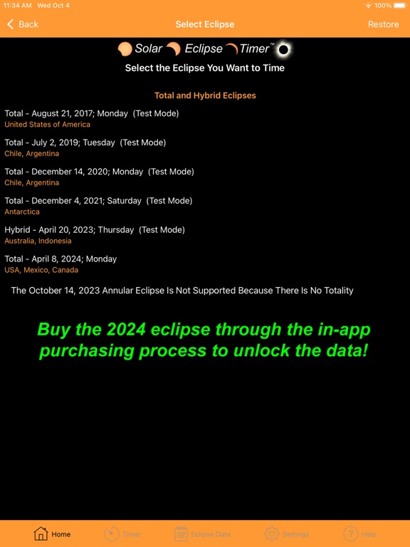 Screenshot #2 for Solar Eclipse Timer