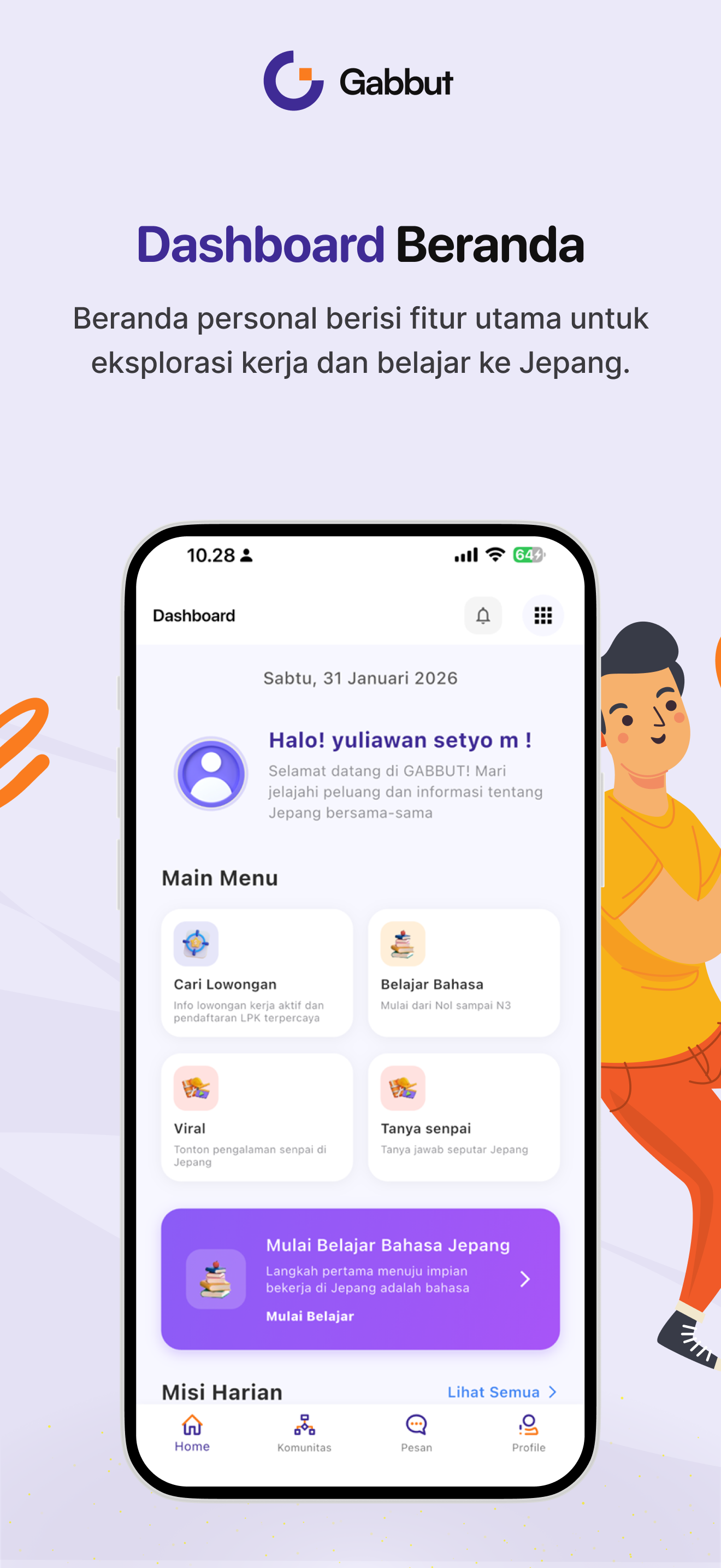 Gabbut - Kerja di Jepang