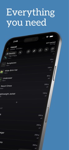 Basepack: Packing Lists Screenshot 2 of 5
