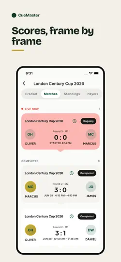 Скриншот CueMasters: Cue Sports Network на iPhone 4