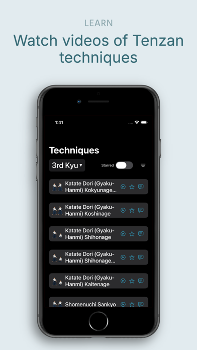 Tenzan Aikido iPhone screenshot 2 - Sports app