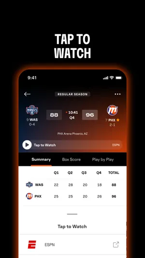 WNBA: Live Games & Scores screenshot 4