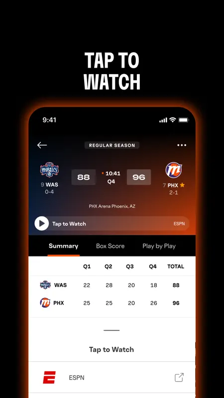 WNBA: Live Games & Scores screenshot 4 of 8