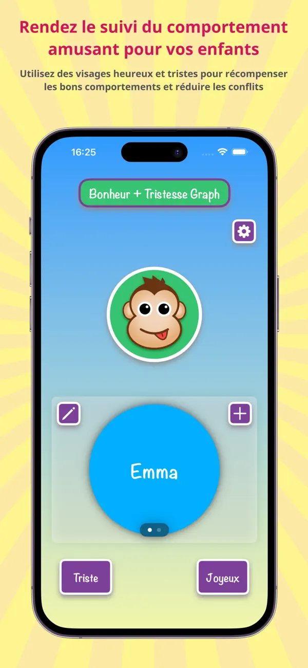 Screenshot #1 pour Bonheur + Tristesse Graph