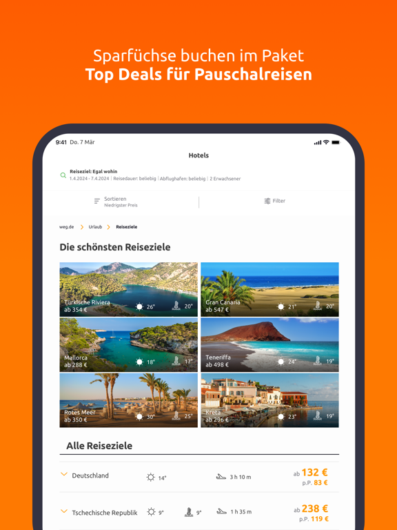 Screenshot #5 pour weg.de - Urlaub & Reisen