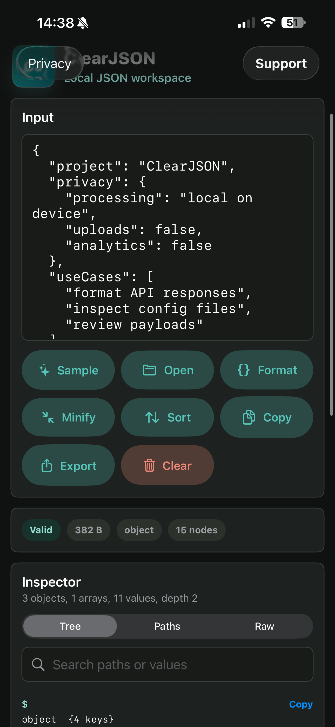 ClearJSON screenshot 4