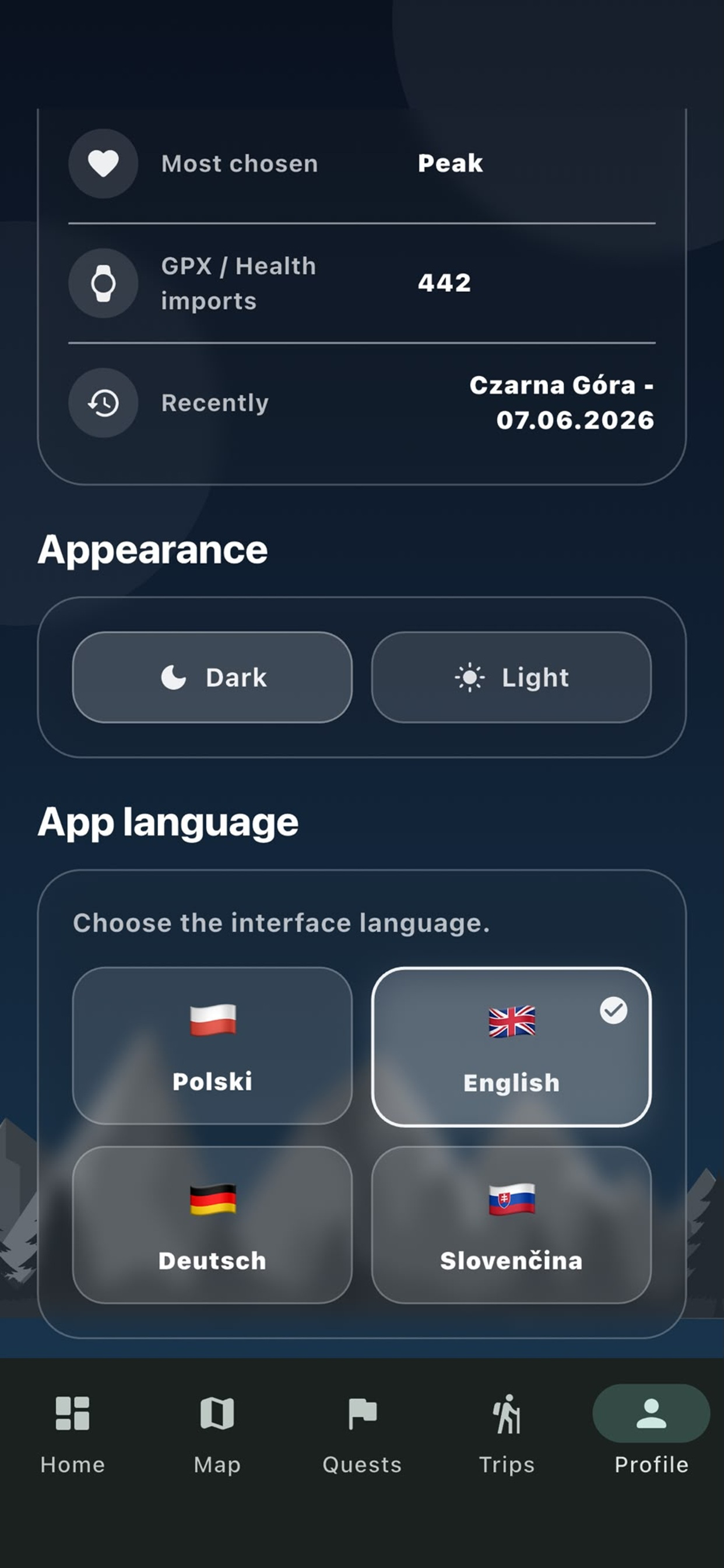 SummitGo: Szczyty i questy