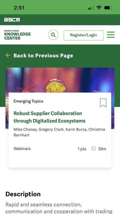 Supply Chain Knowledge Center