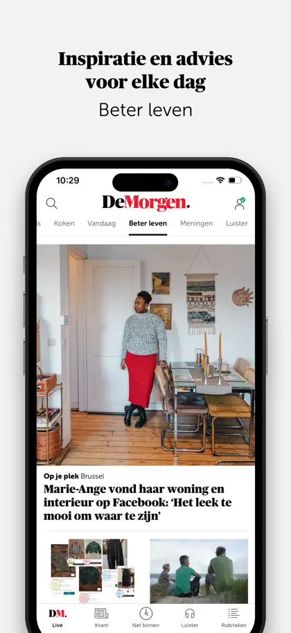 Screenshot 4 di 6 di De Morgen - Nieuws