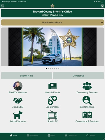 Brevard County Sheriff iPad screenshot