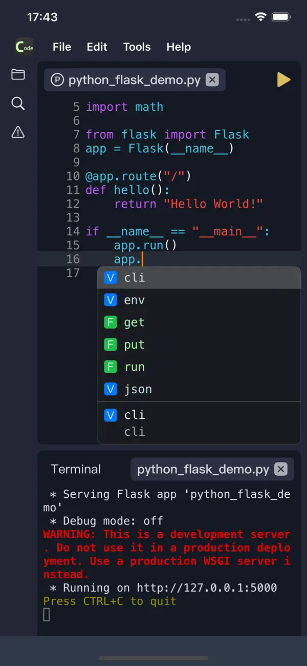 #2. Python Code Develop (iOS) Von: 铖 邢