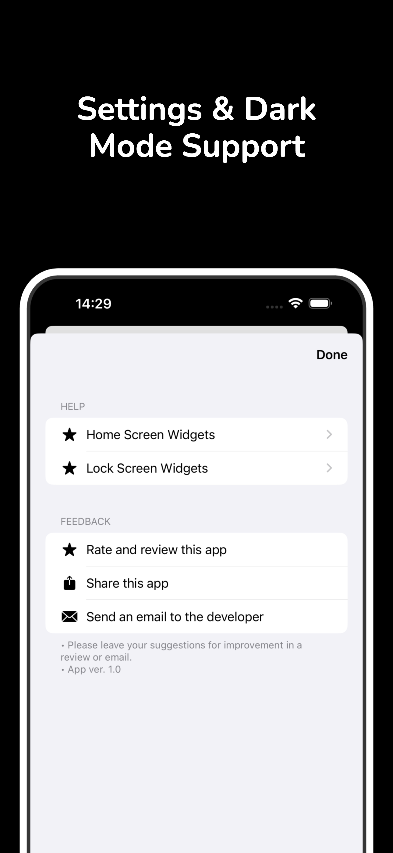 One Text Widget