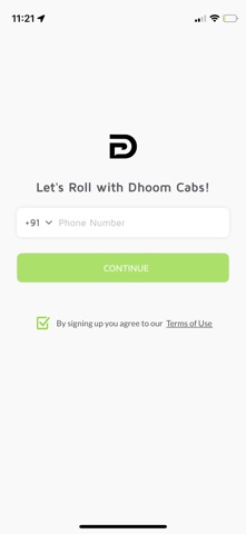 Dhoom Cabs iPhone screenshot