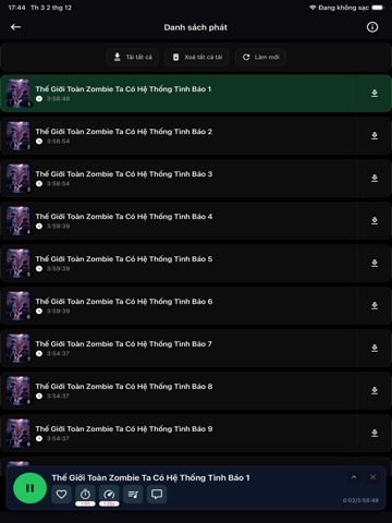 Audio truyện AI iPad screenshot