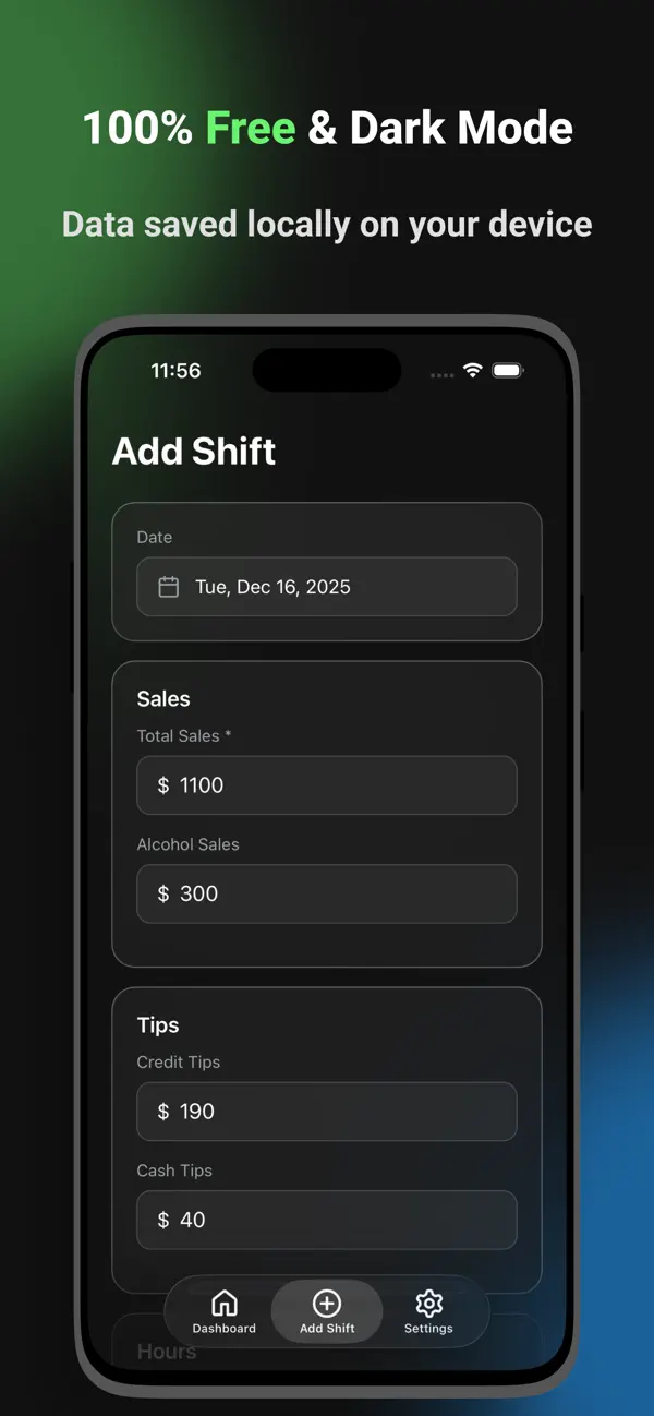 #5. TipOut: Server Tip Tracker (iOS) Ved: JongHyeok Park