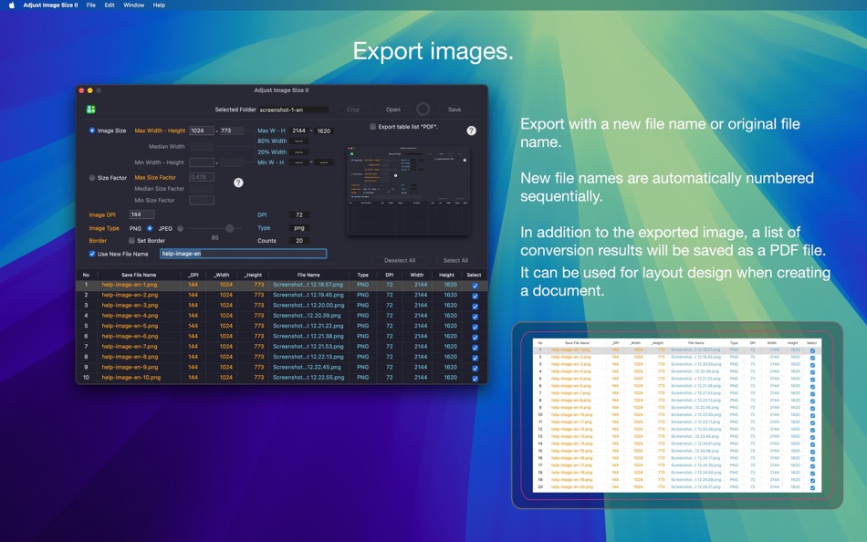 #5. Adjust Image Size II (macOS) 来自: Kunio Takeuchi