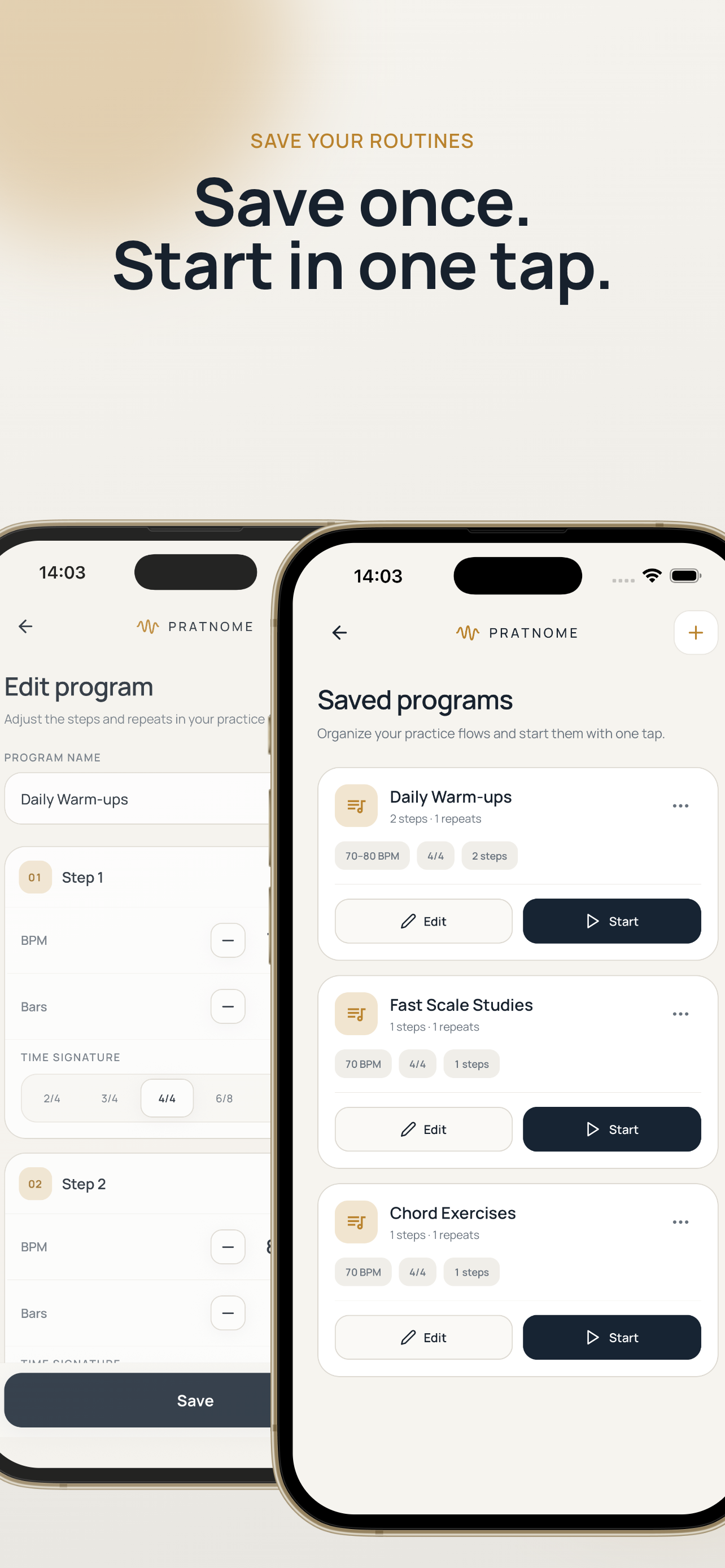 pratnome: Auto Tempo Metronome screenshot 4
