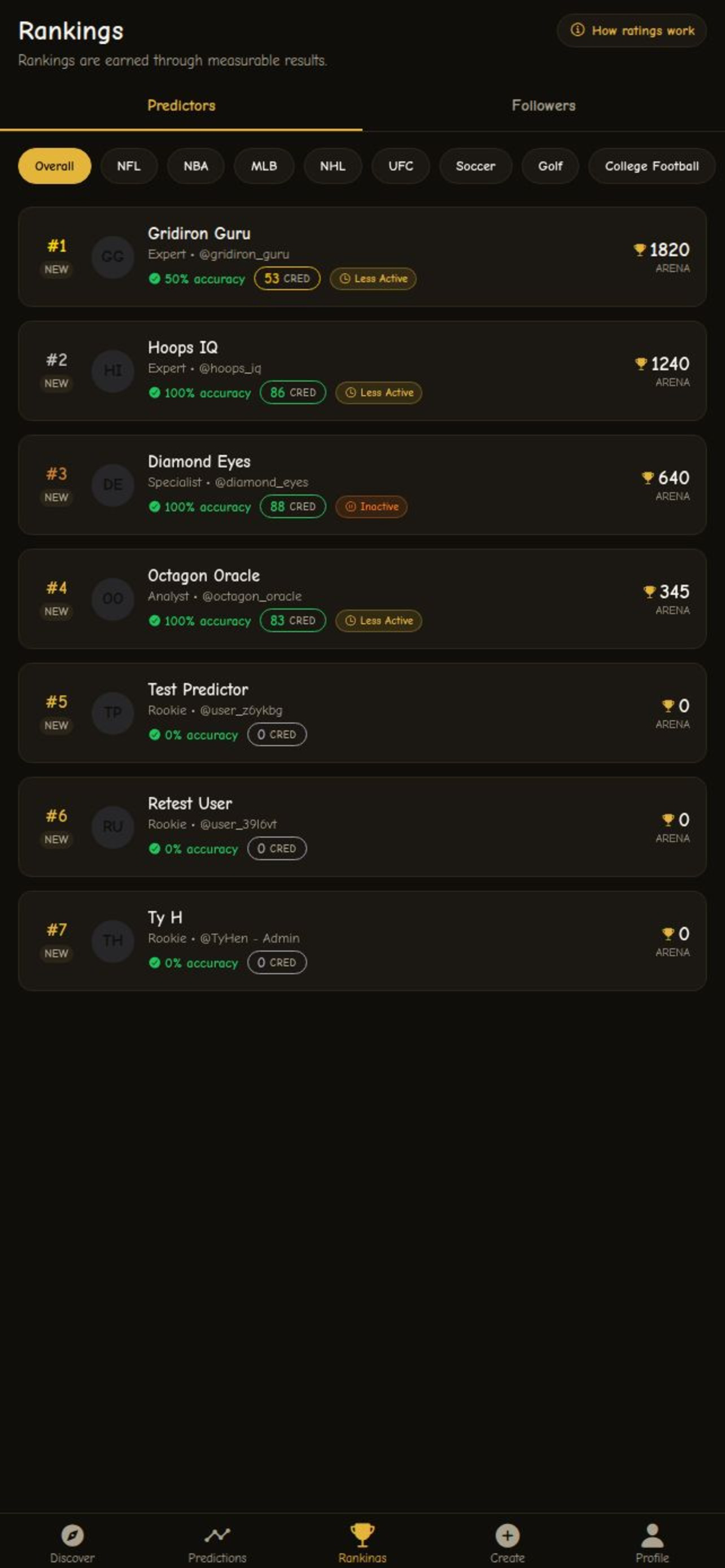 Arena: Sports Predictions screenshot 3