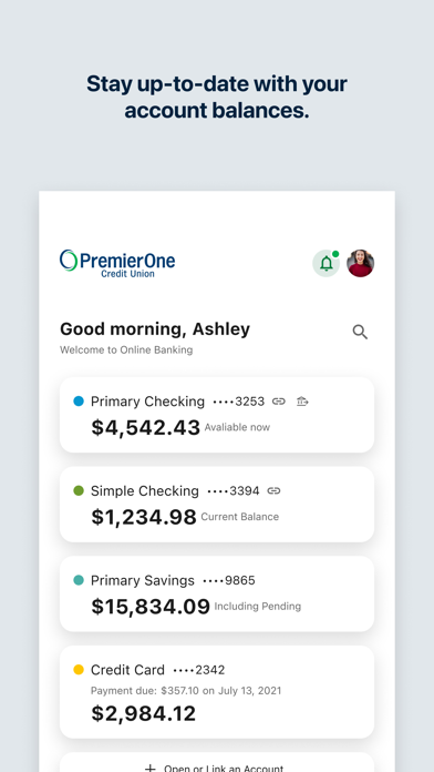 Screenshot 2 of PremierOne Credit Union App