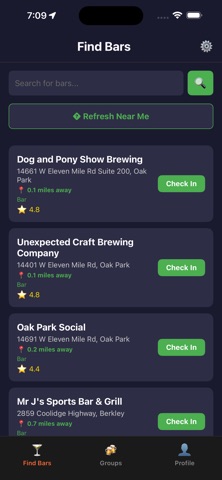 Bar Mate – Meetups & Check-ins iPhone screenshot
