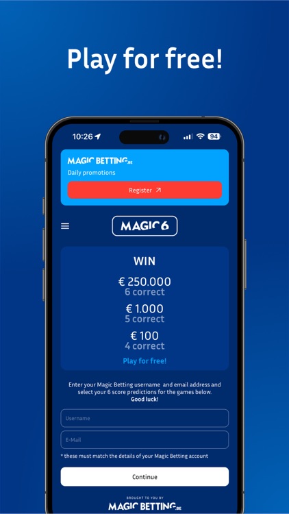 Magic6 - Football Leaderboard