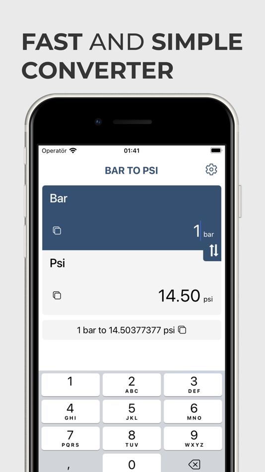 #1. Bar to Psi Converter (iOS) 由: DINCER DEGRE