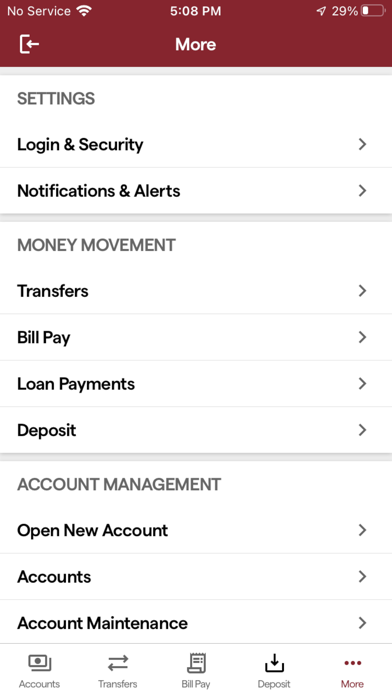 PointBank Mobile Banking Screenshot
