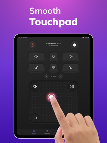 Remote for Roku TV Smart iPad screenshot