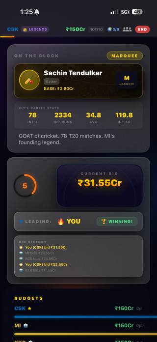 AI CRICKET AUCTION:Multiplayer Screenshot 4 of 8