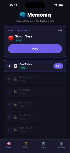 Memoniq screenshot 1