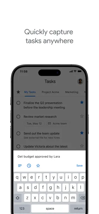 Google Tasks : capture d’écran 1 sur 5