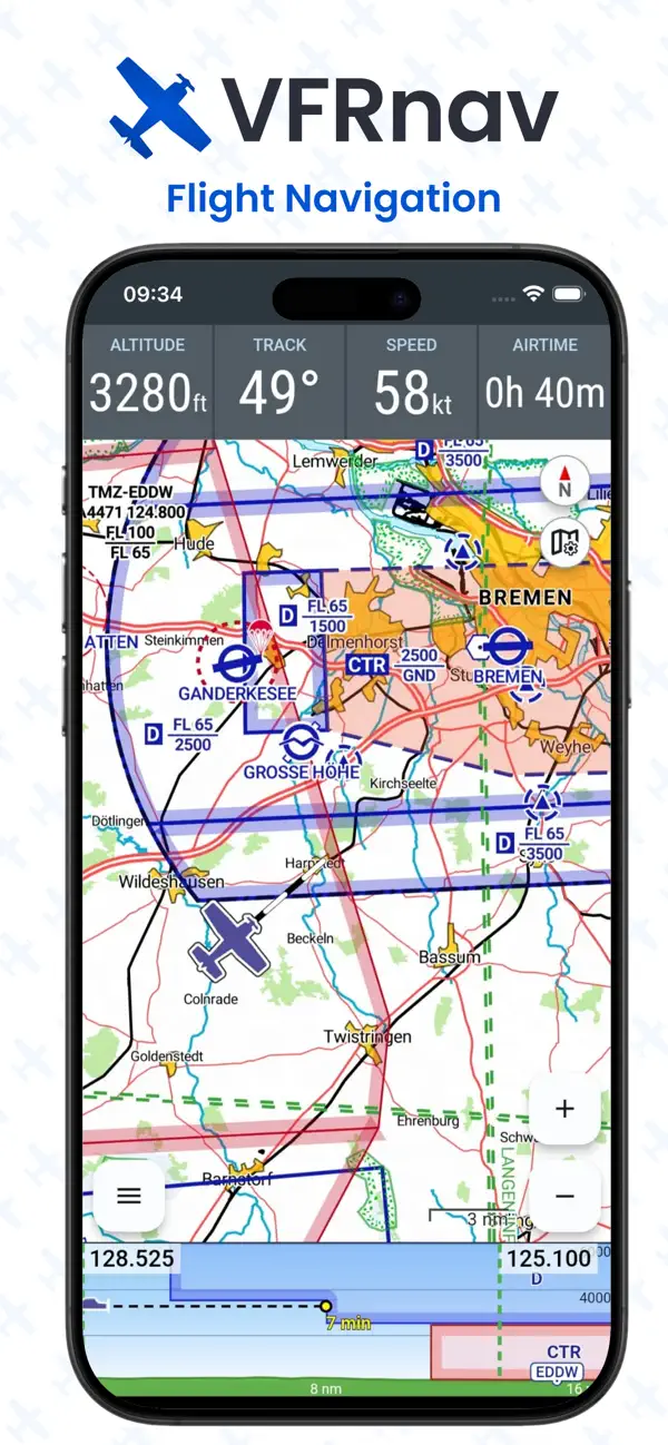 Screenshot #1 pour VFRnav – Navigation Aérienne