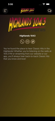 HIGHLANDS 1043 iPhone screenshot