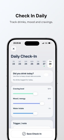 Veya: Quit Drinking Tracker Screenshot 2 of 4