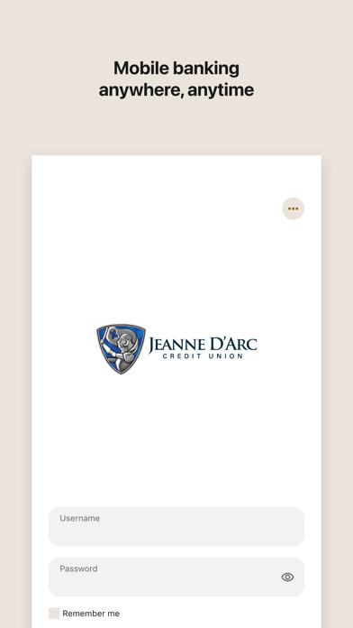 Screenshot #1 pour Jeanne D'Arc CU Mobile Banking