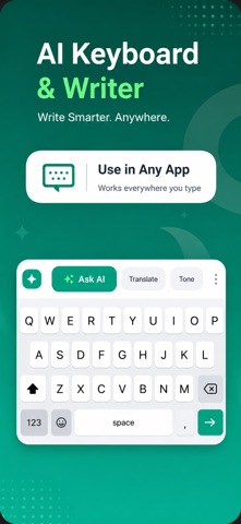AI Keyboard & Writer: TypeAI iPhone screenshot