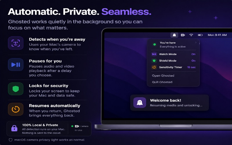 Ghosted: Auto Lock & Pause screenshot