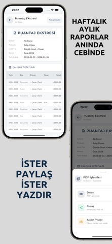 Puantaj Defteri Yevmiye Mesai screenshot